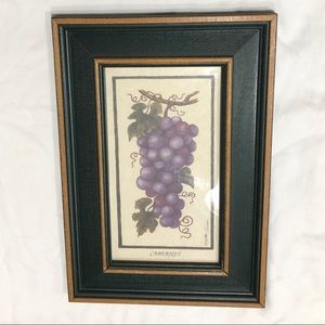 Martha Hinson-Cabernet-Wine Grapes Framed Artwork